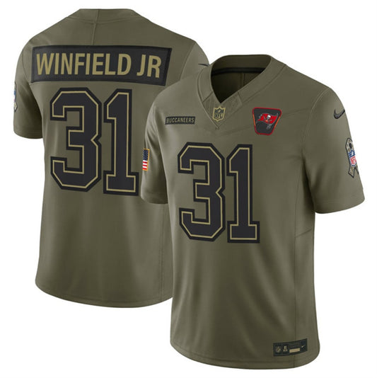 Tampa Bay Buccaneers #31 Antoine Winfield Jr. Olive 2025 F.U.S.E. Salute to Service Style 2