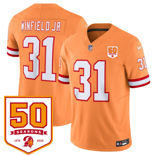 Tampa Bay Buccaneers #31 Antoine Winfield Jr. Orange 2025 F.U.S.E. 50th Anniversary