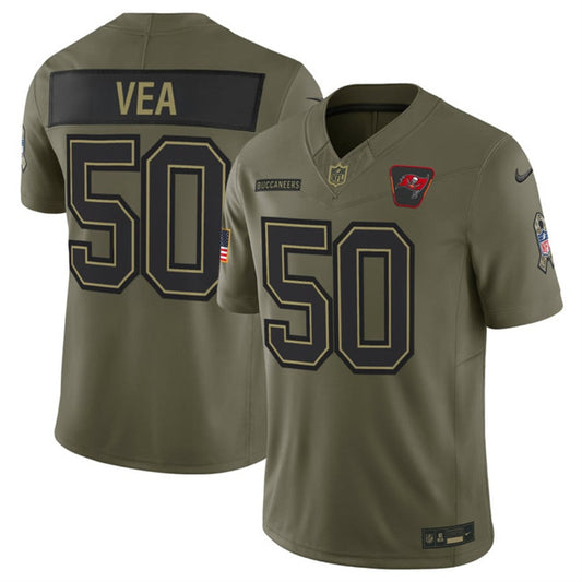 Tampa Bay Buccaneers #50 Vita Vea Olive 2025 F.U.S.E. Salute to Service Limited Style 2