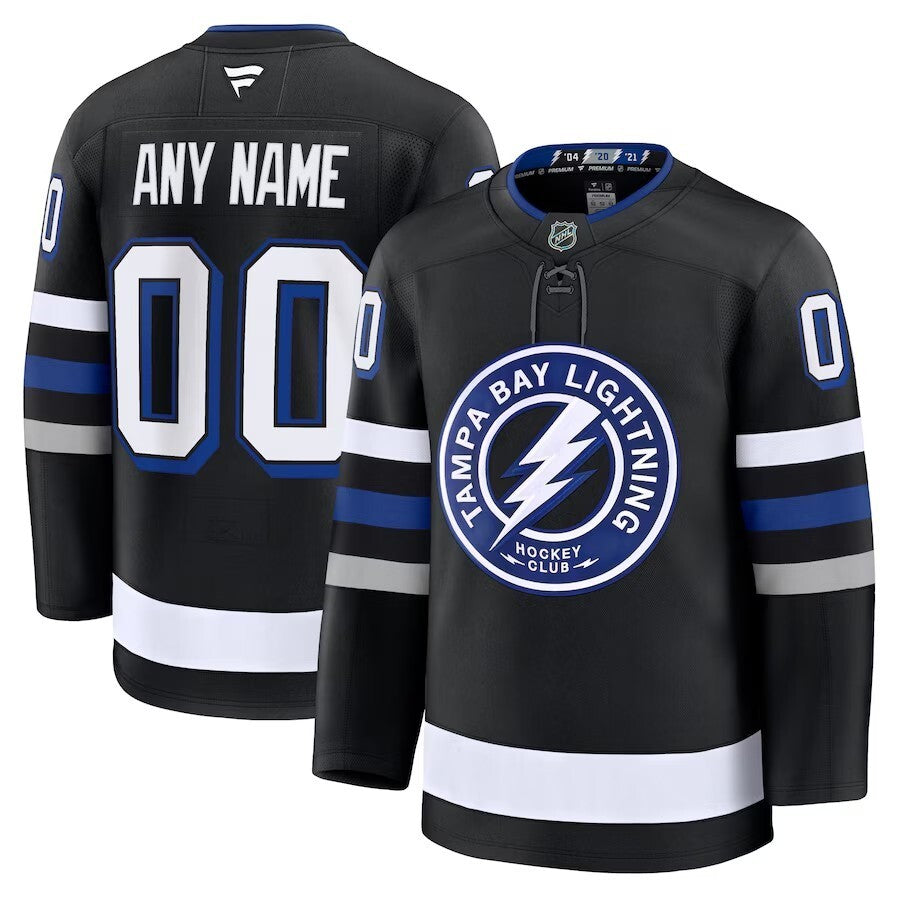 Tampa Bay Lightning Fanatics Alternate Premium Custom Jersey - Black