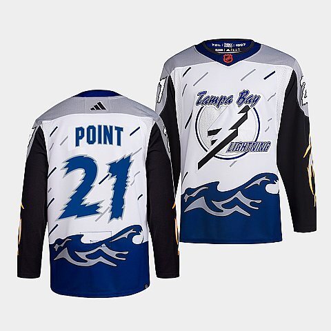 Tampa Bay Lightning #21 brayden-point-white-2022reverse-retro-2.0-authentic-primegreen-jersey