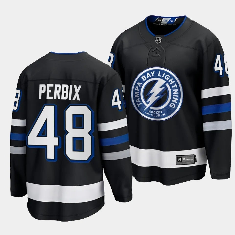 Tampa Bay Lightning #48 Nick Perbix 2023-24 Alternate Black Style 1