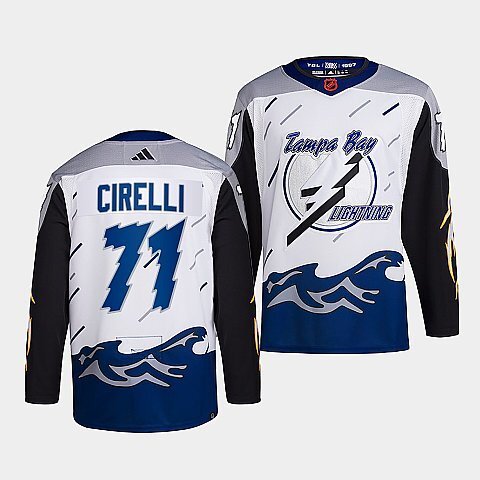 Tampa Bay Lightning #71 anthony-cirelli-white-2022reverse-retro-2.0-authentic-primegreen-jersey