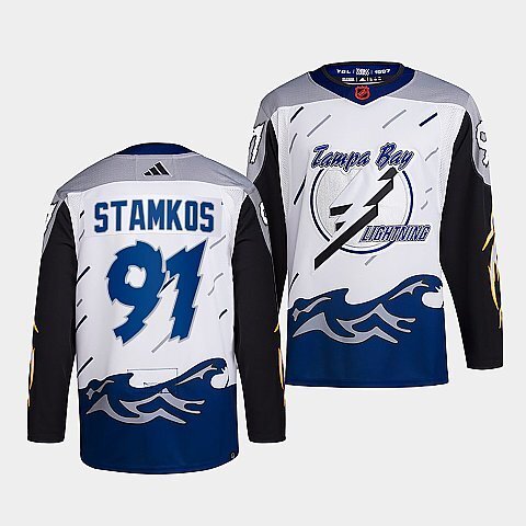 Tampa Bay Lightning #91 steven-stamkos-white-2022reverse-retro-2.0-authentic-primegreen-jersey