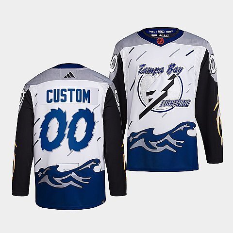 Tampa Bay Lightning #custom-white-2022reverse-retro-2.0-authentic-primegreen-jersey