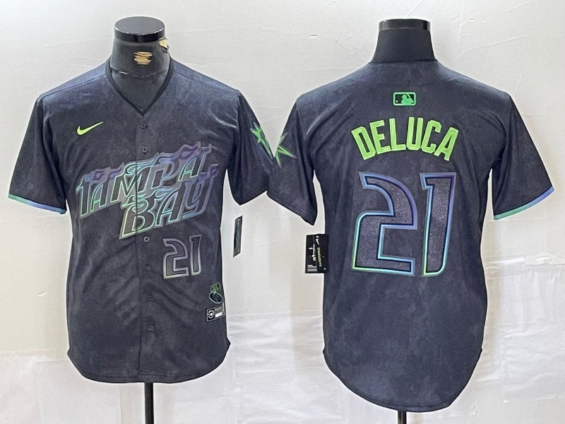 Tampa Bay Rays #21 Jonny DeLuca Rays City Style 7