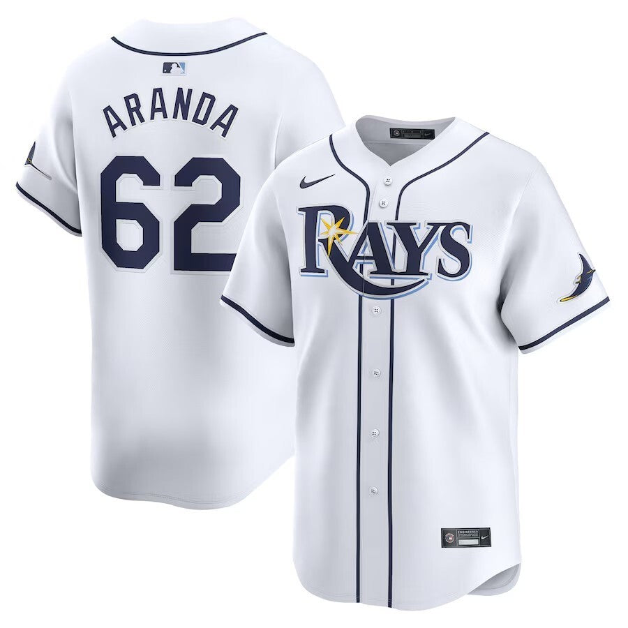 Tampa Bay Rays #62 Jonathan Aranda Home Limited Player Jersey - White