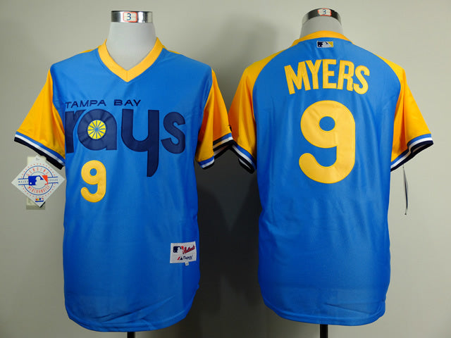 Tampa Bay Rays #9 Rays 9# Light Blue 1988 Inverted
