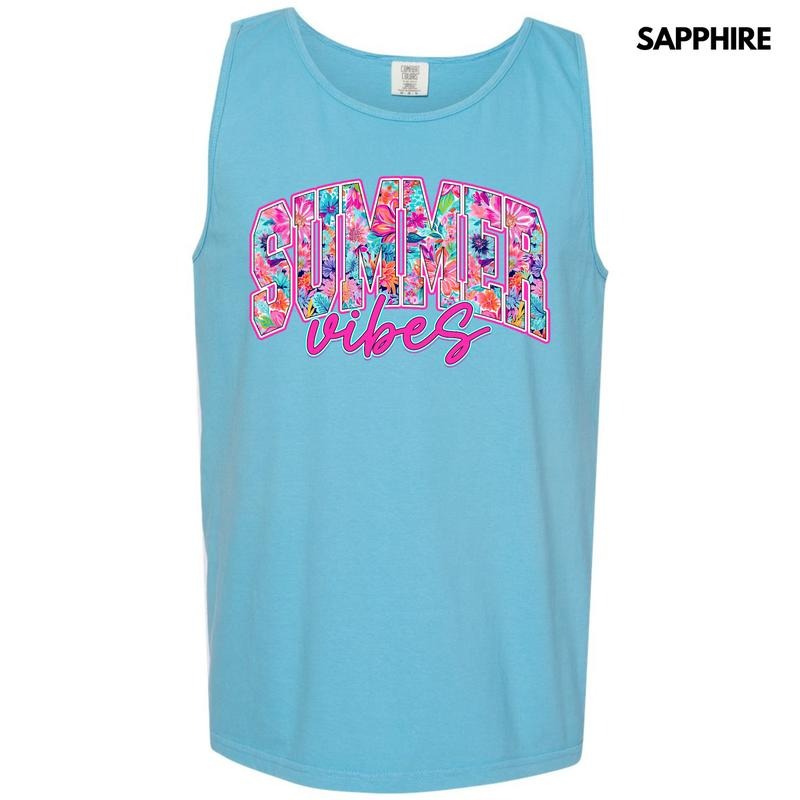 Tank Top - Blooming Summer Vibes Comfort Colors Tank Top 'NLB' T-Shirts, Hoodie, Sweatshirt | WearSparks.com