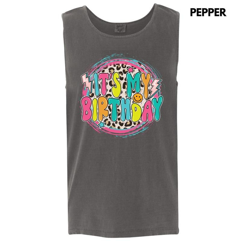 Tank Top - Cheetah My Birthday Comfort Colors Tank Top 'NLB' T-Shirts, Hoodie, Sweatshirt | WearSparks.com
