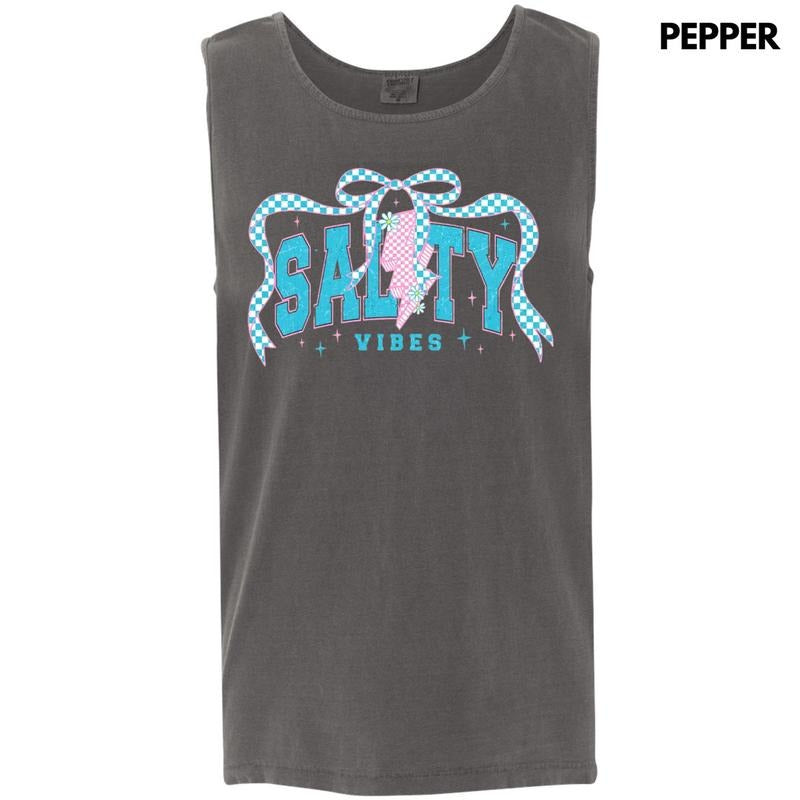 Tank Top - Salty Vibes Coquette Comfort Colors Tank Top T-Shirts, Hoodie, Sweatshirt | WearSparks.com