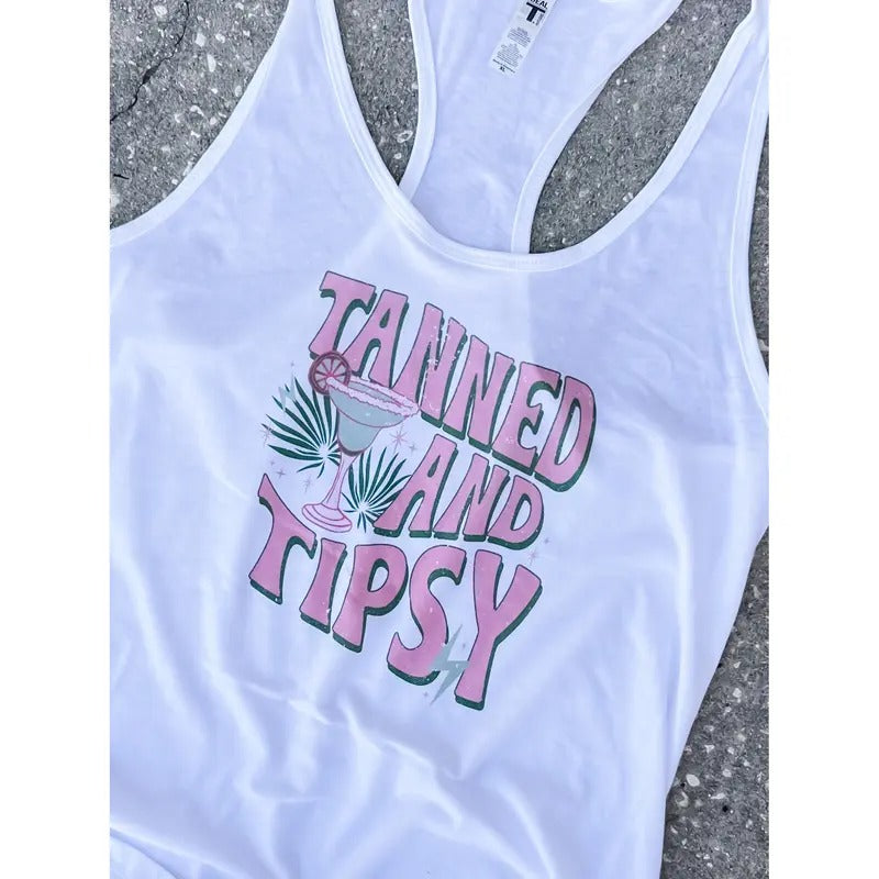 Tanned And Tipsy Color Graphic Tank T-Shirts, Hoodie, Sweatshirt | WearSparks.com