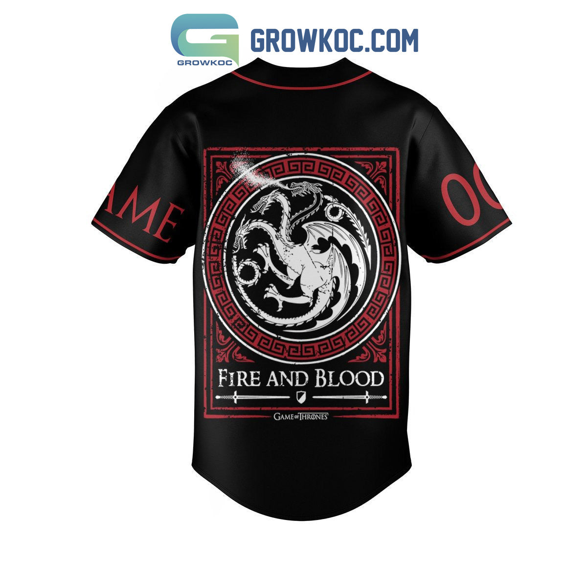 Targa Ryen Fire And Blood House Of Dragonstone Personalized Baseball Jersey