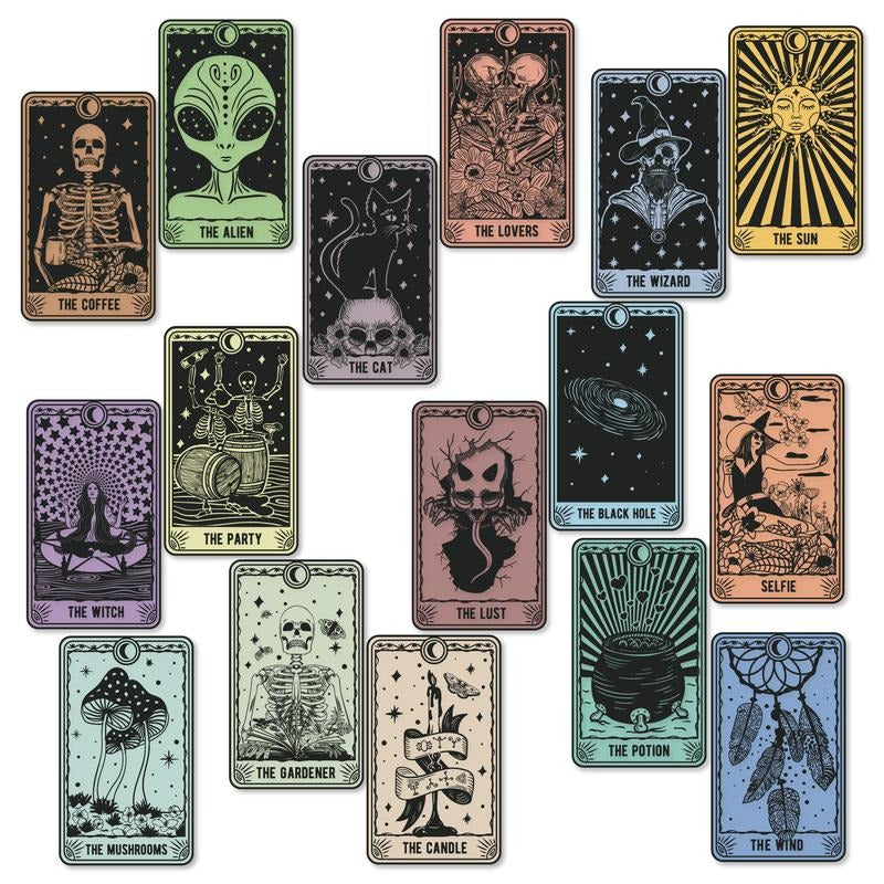 Tarot Cards Sticker Extra Large Stickers for Adults Funny Adhesives with Memes Multi T-Shirts, Hoodie, Sweatshirt