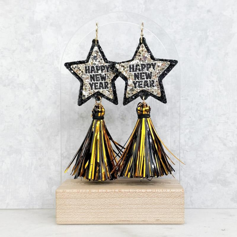 Tassel Happy New Year Earrings T-Shirts, Hoodie, Sweatshirt | WearSparks.com