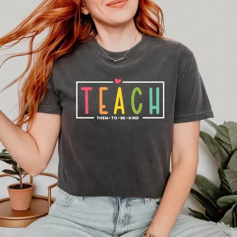 Teach T-Shirt, Teacher Shirt, Gift for Teacher, First Day Of School Shirt, Teacher Gift, Retro Teacher Shirt Hoodie,...