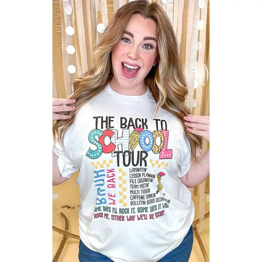 Teacher Back to School Tour Graphic T-Shirt Hoodie, Sweatshirt | WearSparks.com