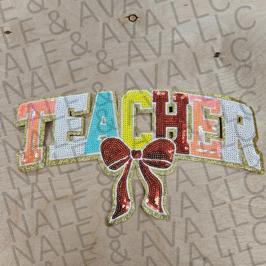 Teacher Sequin Patch ONLY T-Shirts, Hoodie, Sweatshirt | WearSparks.com