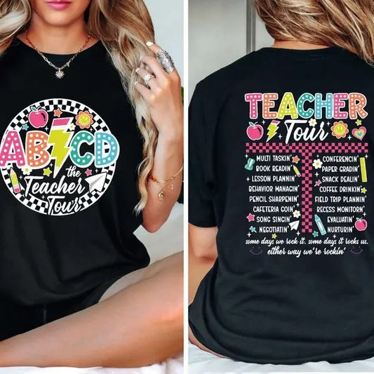 Teacher Shirt, ABCD Teacher Tour Shirt, Back To School t-Shirt, End of Year Shirt, Teacher Gift, Kindergarten Teacher...