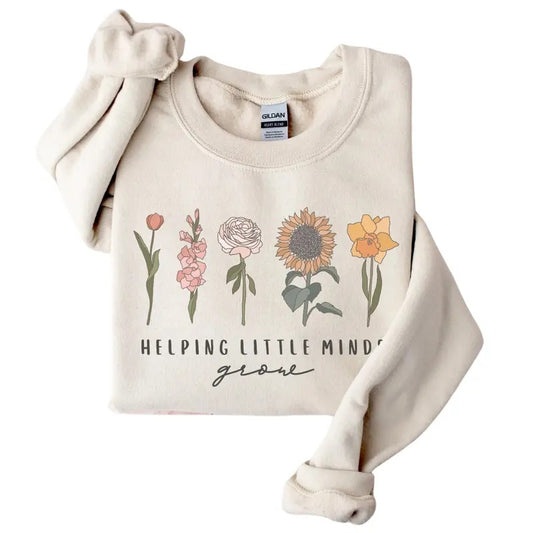 Teacher Sweatshirt Wildflower Daycare Teacher Shirt, Back to School, Matching Gift for Teacher Sweater Floral Shirt 0q7b8...