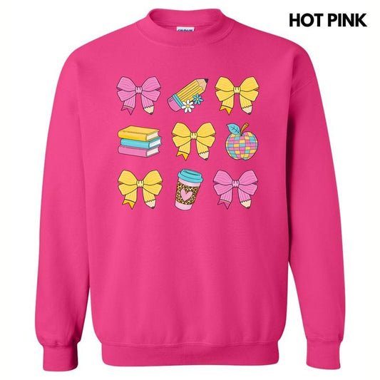 Teacher Theme Coquette Collage Sweatshirt 'NLB' T-Shirts, Hoodie | WearSparks.com