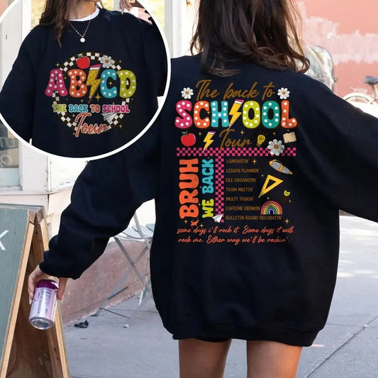 Teacher Tour 2024 Retro Back to School Shirt for Teachers, ABCD Teacher Shirts, First Day Of School Teacher...
