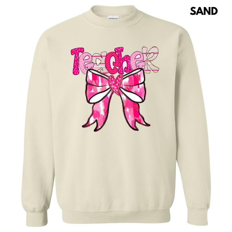 Teacher Valentine Coquette Sweatshirt T-Shirts, Hoodie | WearSparks.com