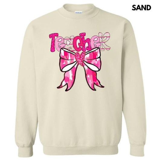 Teacher Valentine Coquette Sweatshirt T-Shirts, Hoodie | WearSparks.com