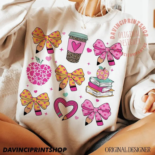 Teacher Valentine Coquette Sweatshirt, Hoodie, T