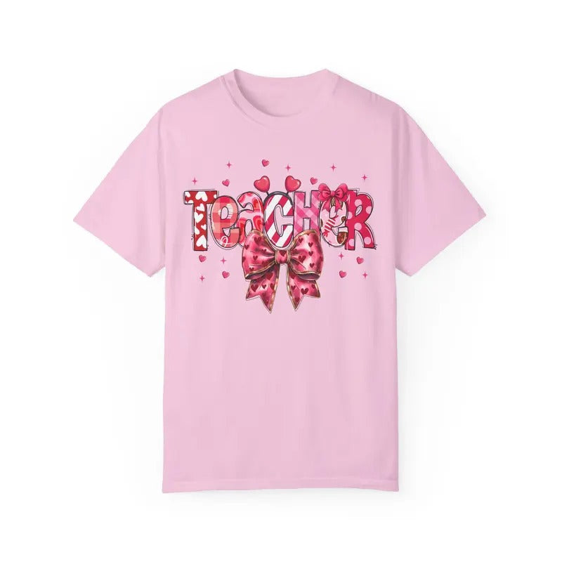 Teacher Valentine Shirt Comfort Colors, Valentine's Day Women's Tee, Cute Women's Tshirtstyle{n002}2 Hoodie, Sweatshirt