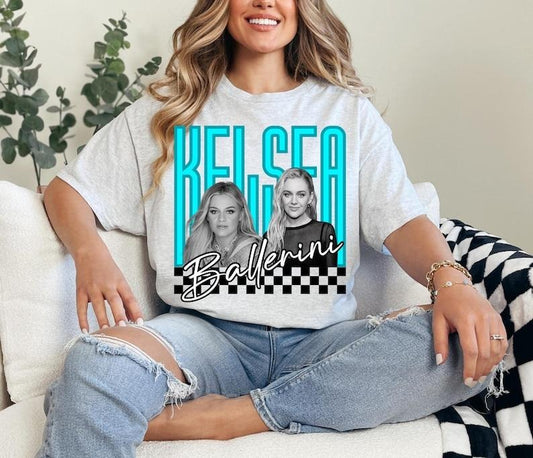 Teal retro checkered country Tshirt, popular now country western Tshirt, neon country Tshirt Hoodie, Sweatshirt