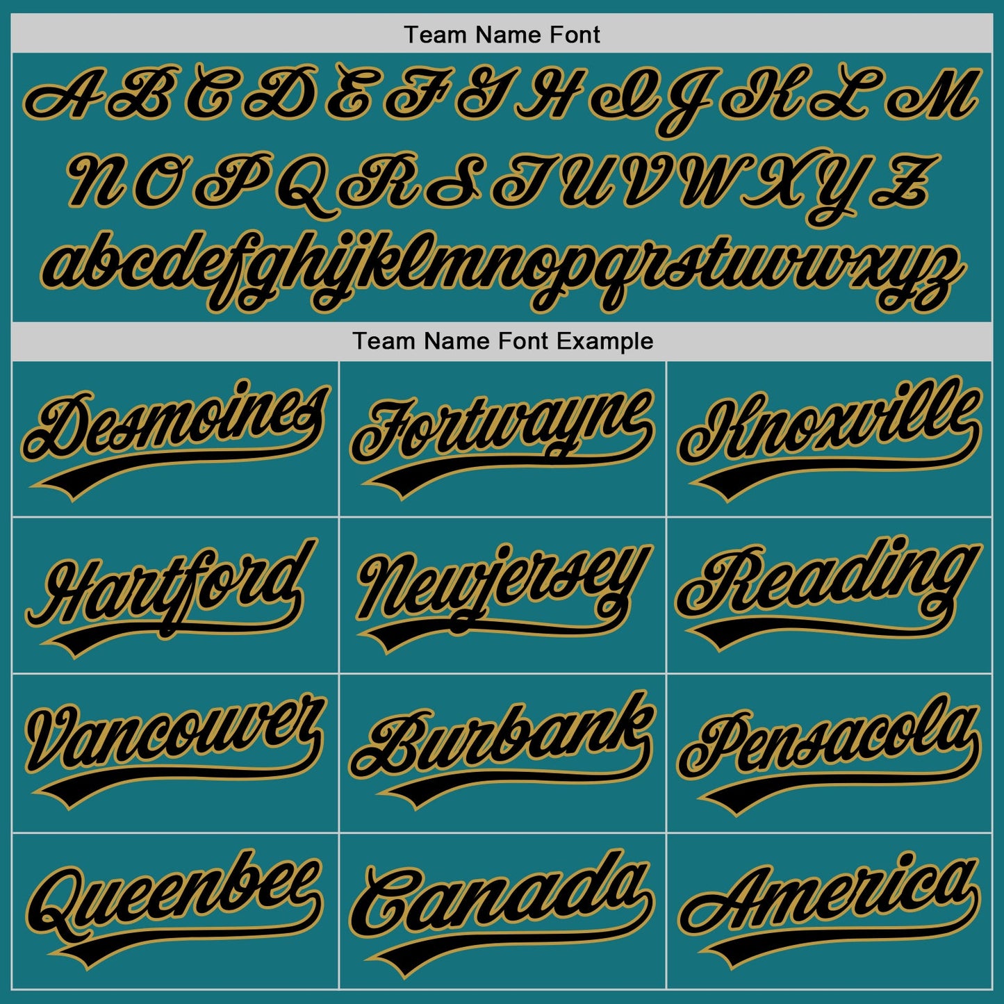 Custom Teal Black-Old Gold Authentic Baseball Jersey