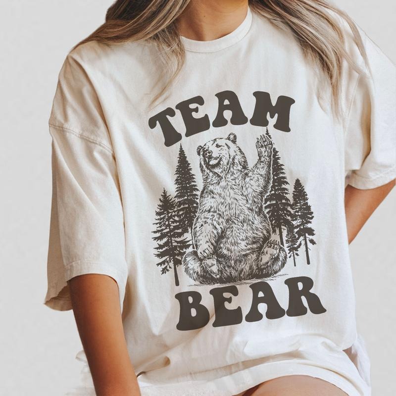 Team Bear Comfort Women Shirt, I Choose the Bear Shirt, Man vs Bear Shirt, Team Bear T-Shirt, Funny Feminist Shirt,...