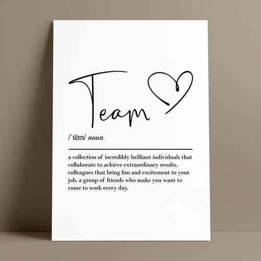 Team Definition Wall Art, Work Bestie, Leaving Gift Work Colleague, Farewell Gift For Coworker, Team Gifts Poster Prints...