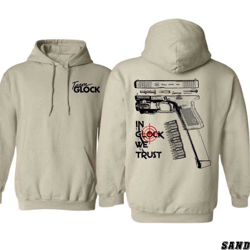 Team Glock Hoodie - Bold "In Glock We Trust" Design, Perfect for Gun Enthusiasts and Range Days, Ideal for Making a...