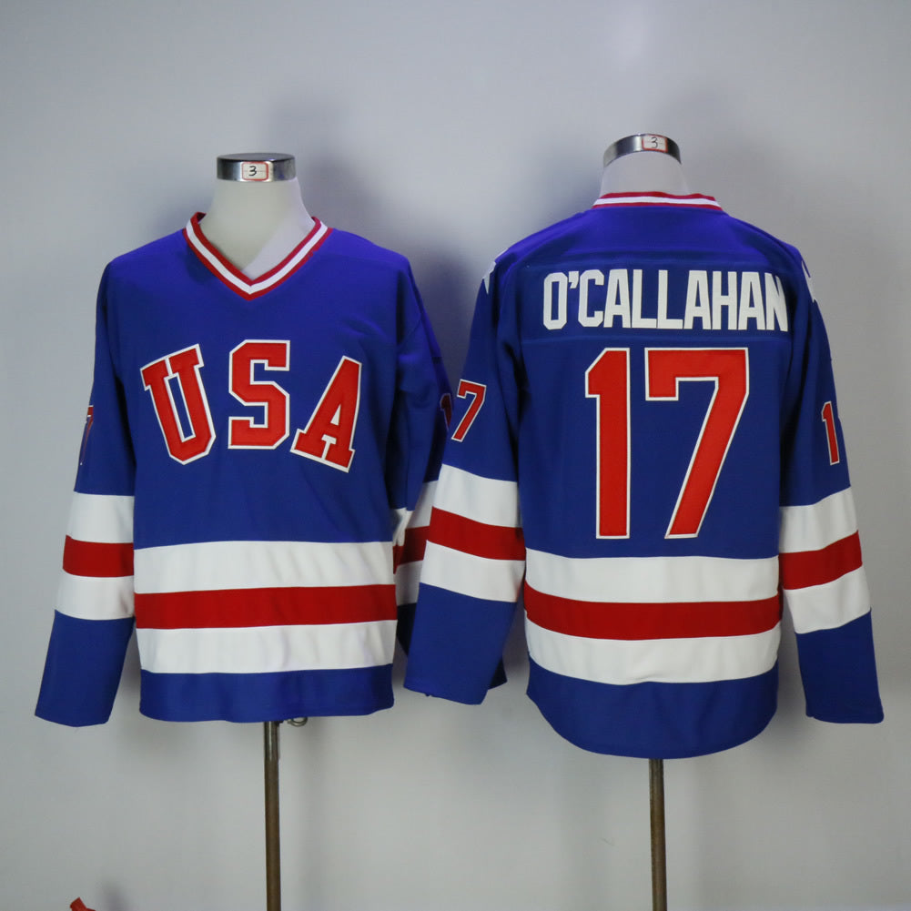 Team USA 1980 #17 Jack Ocallahan USA17 Blue