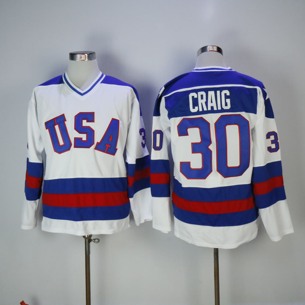Team USA 1980 #30 Jim Craig USA30 White