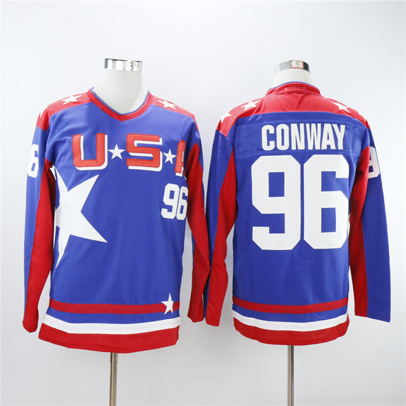 Team USA Mighty Ducks #96 Charlie Conway All-Star 96 Blue