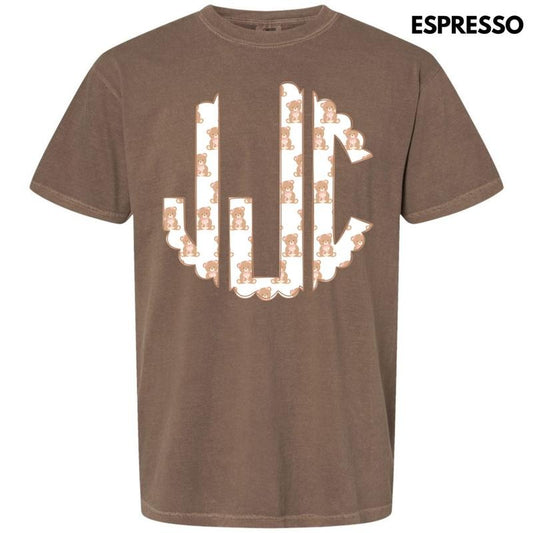 Teddy Bear Monogram Comfort Colors T-Shirt 'NLB' Hoodie, Sweatshirt | WearSparks.com