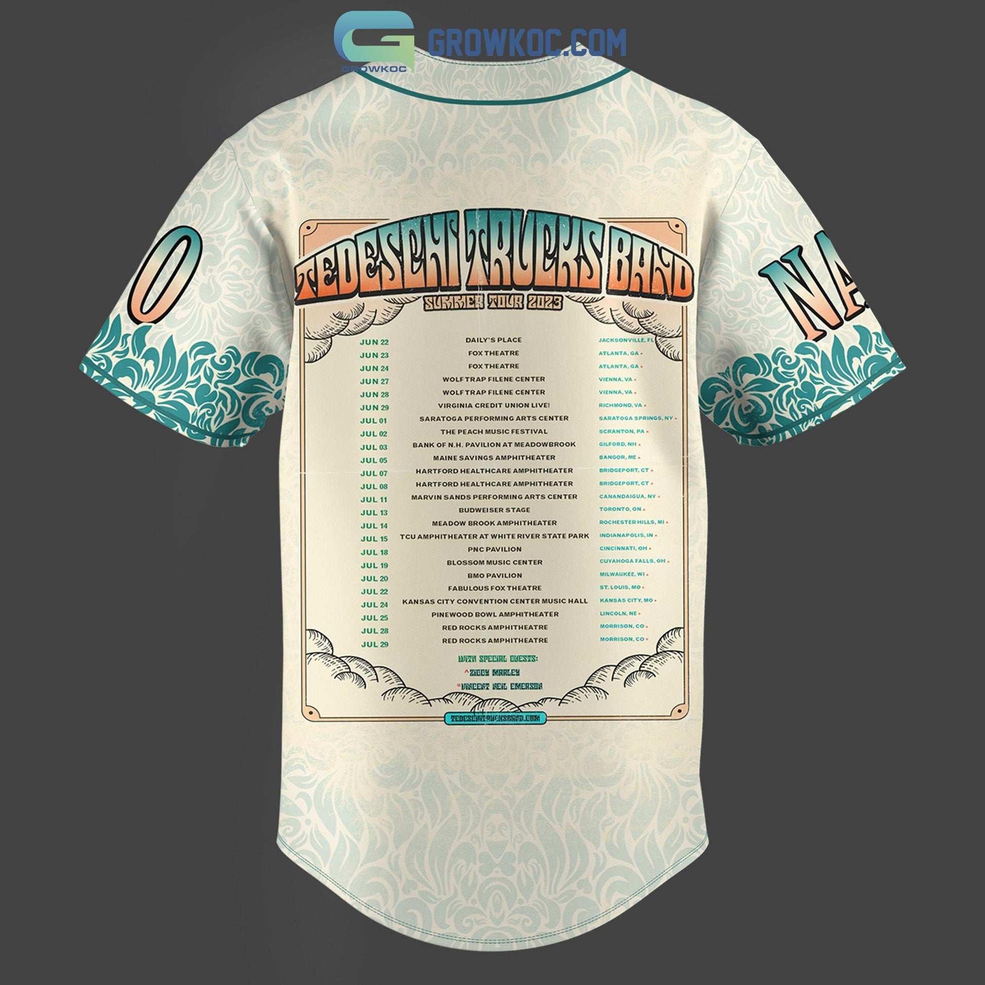Tedeschi Trucks Band Summer Tour 2023 Personalized Baseball Jersey