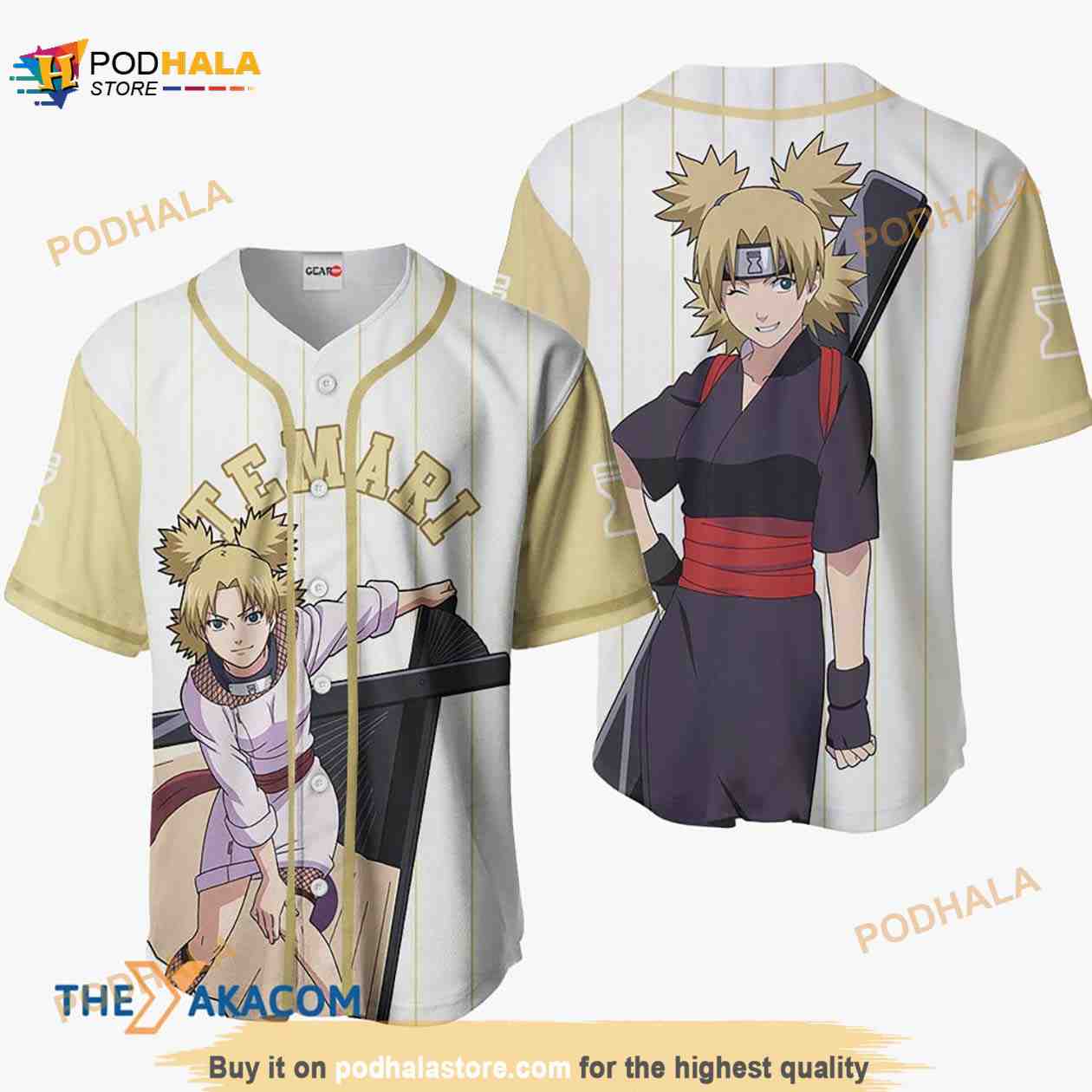 Temari Anime 3D Baseball Jersey Shirt