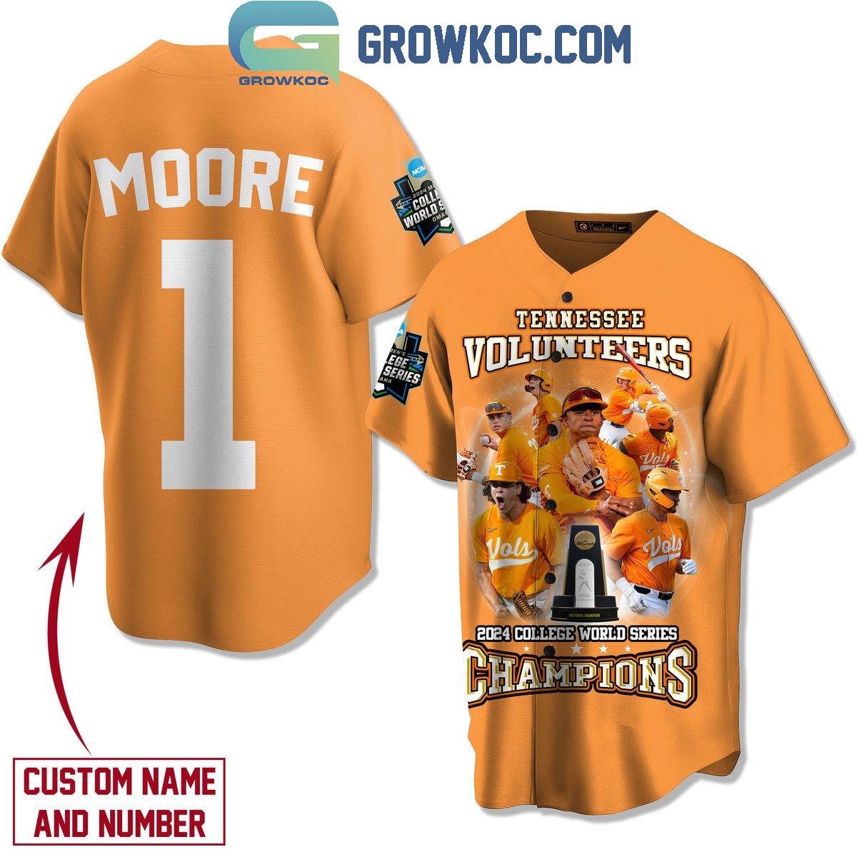 Tennessee College World Series Champions 2024 Personalized Baseball Jersey
