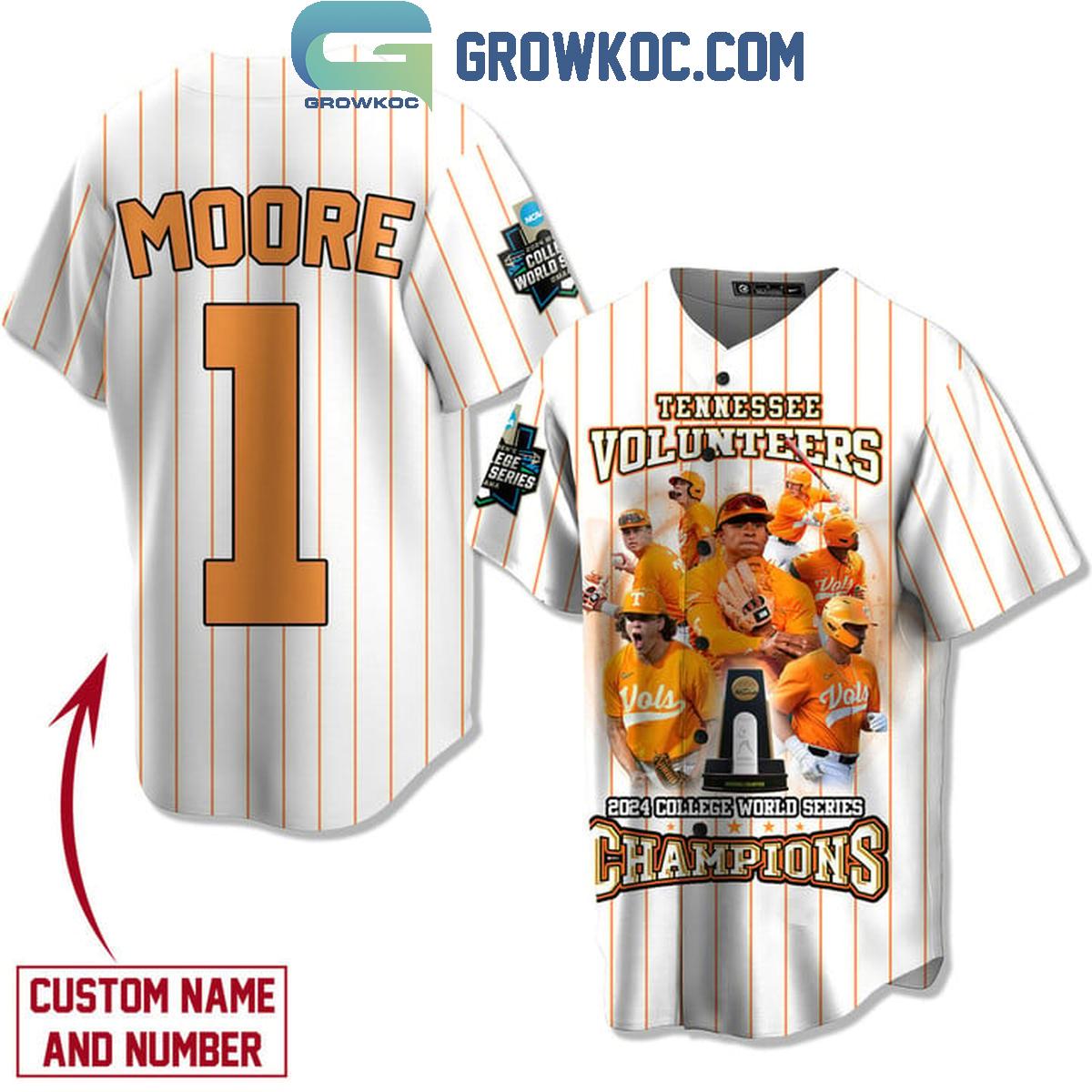 Tennessee College World Series Champions 2024 Personalized Baseball Jersey