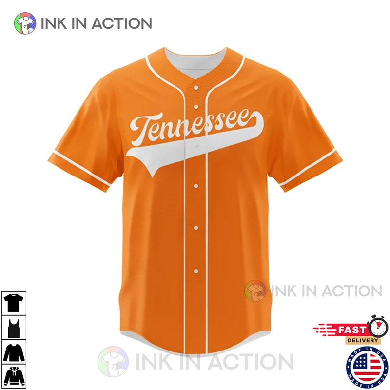 Tennessee Collegiate Baseball Jersey, Tennessee Baseball Jersey