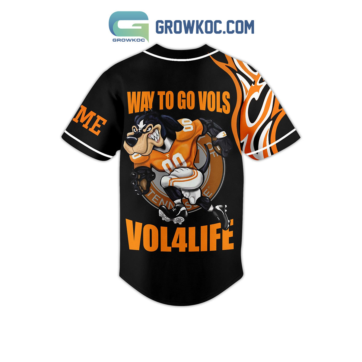 Tennessee Vols Way To Go Vols Vol For Life Personalized Baseball Jersey