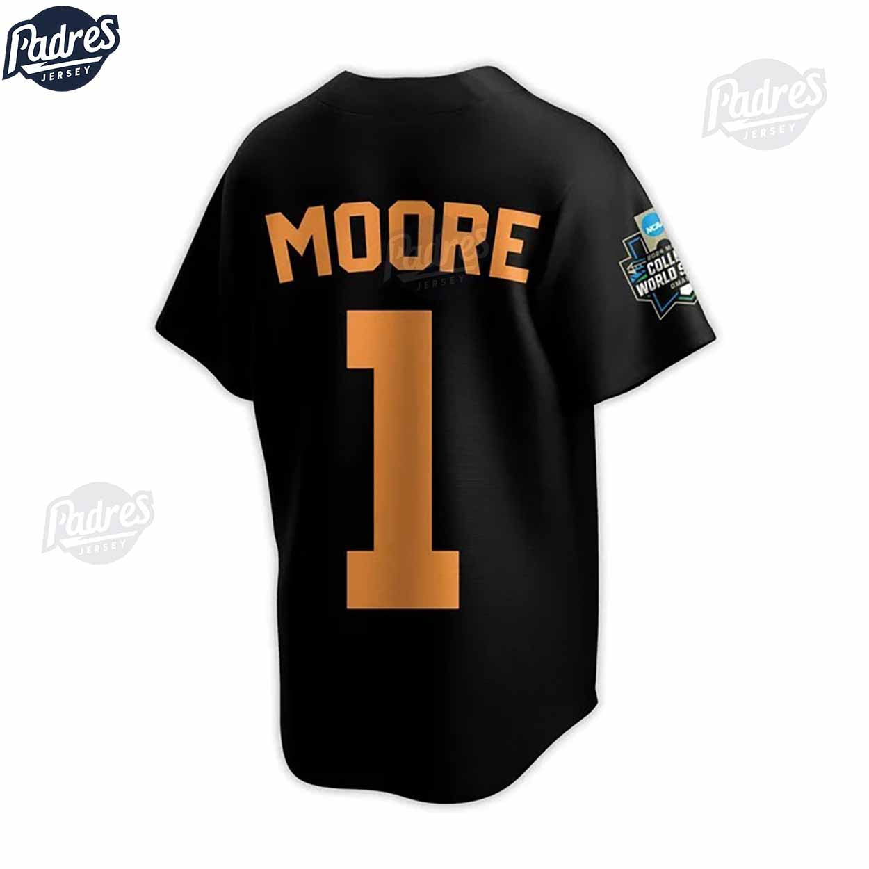 Tennessee Volunteers 2024 College World Series Champions Custom Black Baseball Jersey - Padres Jersey Oasis:... (Image 3)