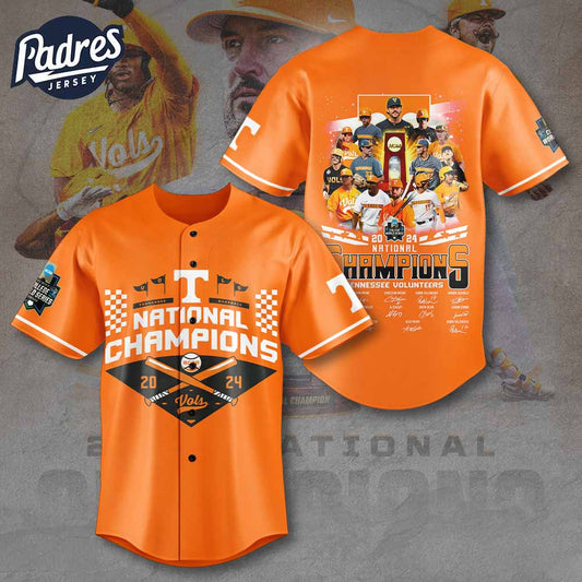 Tennessee Volunteers 2024 National Champions Baseball Jersey Outfit - Padres Jersey Oasis: Elevate Your Baseball Style...