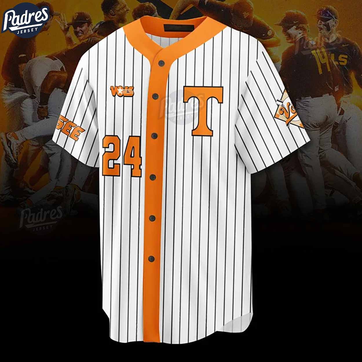 Tennessee Volunteers Champions 2024 Custom NCAA Baseball Jersey - Padres Jersey Oasis: Elevate Your Baseball... (Image 2)