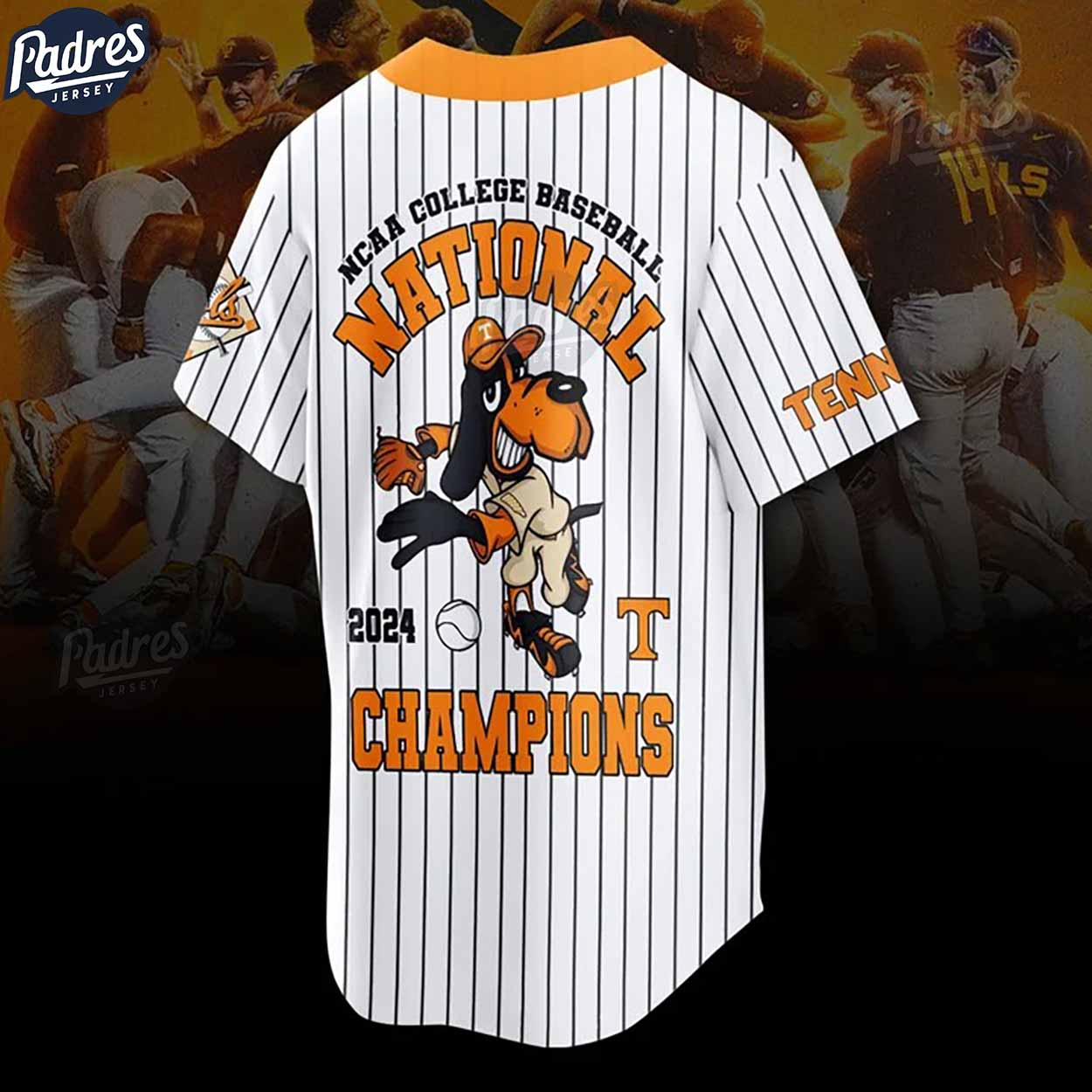 Tennessee Volunteers Champions 2024 Custom NCAA Baseball Jersey - Padres Jersey Oasis: Elevate Your Baseball... (Image 3)