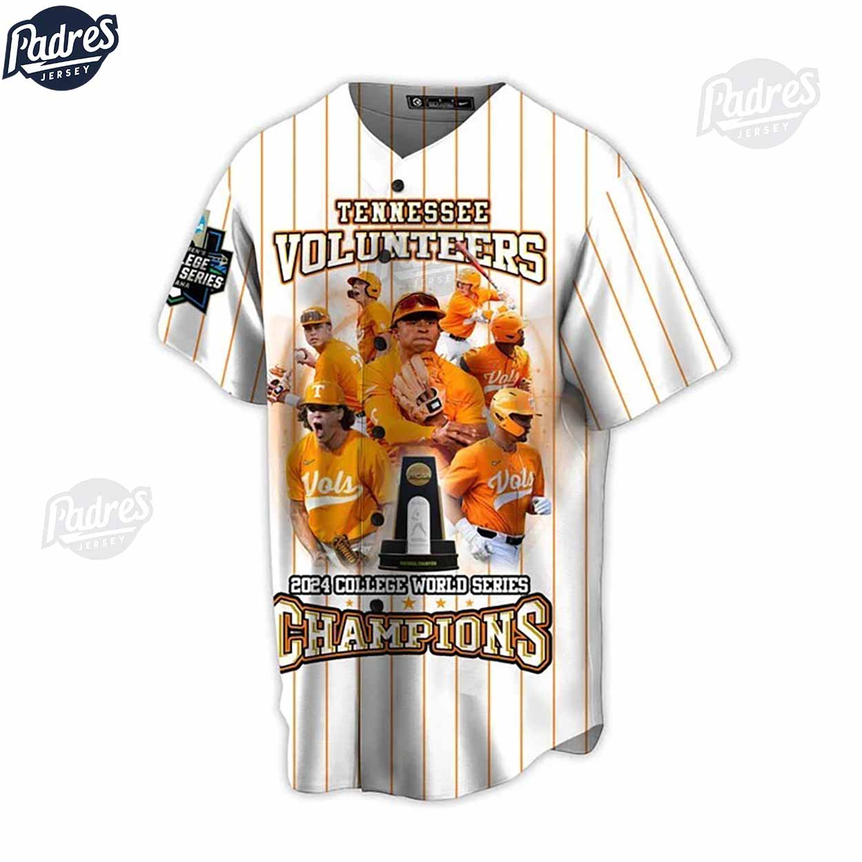 Tennessee Volunteers Champions 2024 Lightweight Custom Baseball Jersey - Padres Jersey Oasis: Elevate Your... (Image 2)
